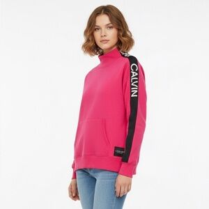 Calvin Klein Fuchsia Sweatshirt with Black Accents
